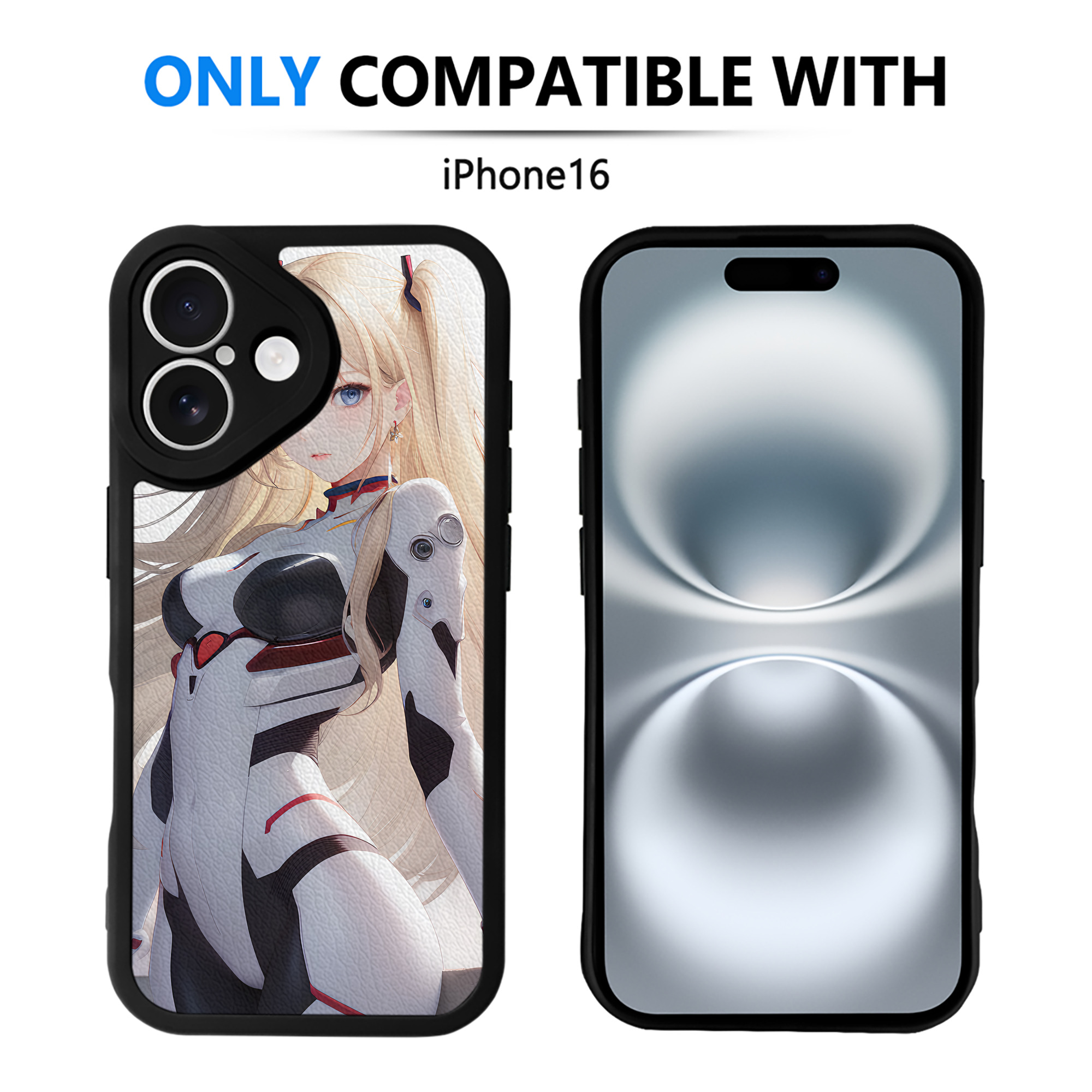 （画像用） EVA 新世紀エヴァンゲリオン 【iPhone 16シリーズ対応】シリコンスマホケース（レザー調） 材質：シリコン